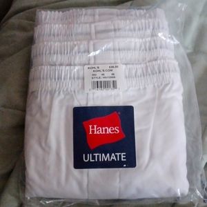 Hanes mens ultimate woven boxer XL white 3 pack